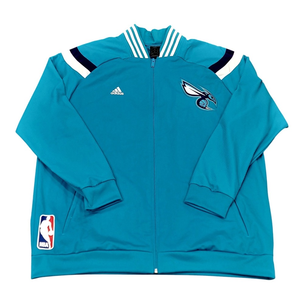 Adidas Charlotte Hornets NBA Full Zip Warm Up Jacket Mens 2XL Teal